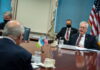Acting Defense Secretary Christopher Miller hosts Uzbekistan’s Foreign Minister Abdulaziz Kamilov