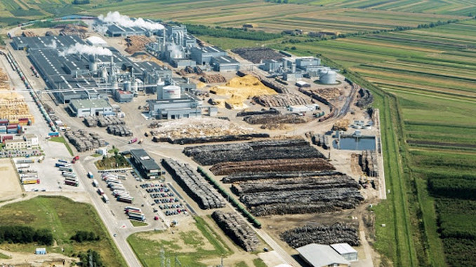 Aerial image of Radauti; Romania;