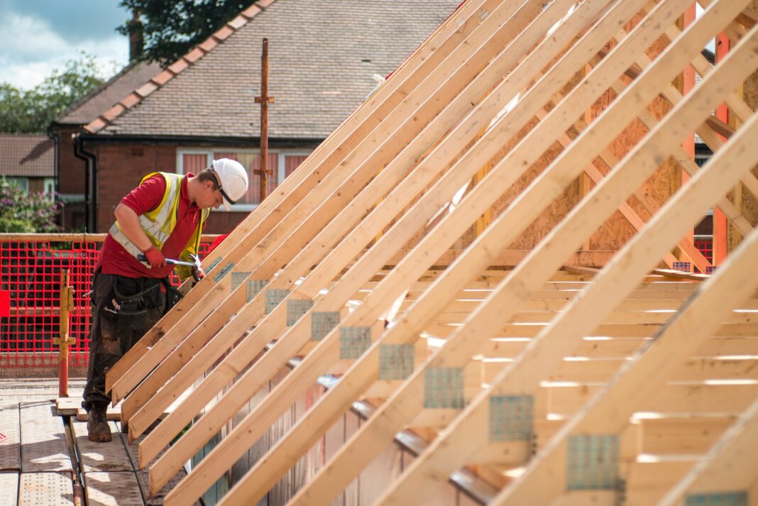 Worker on construction site