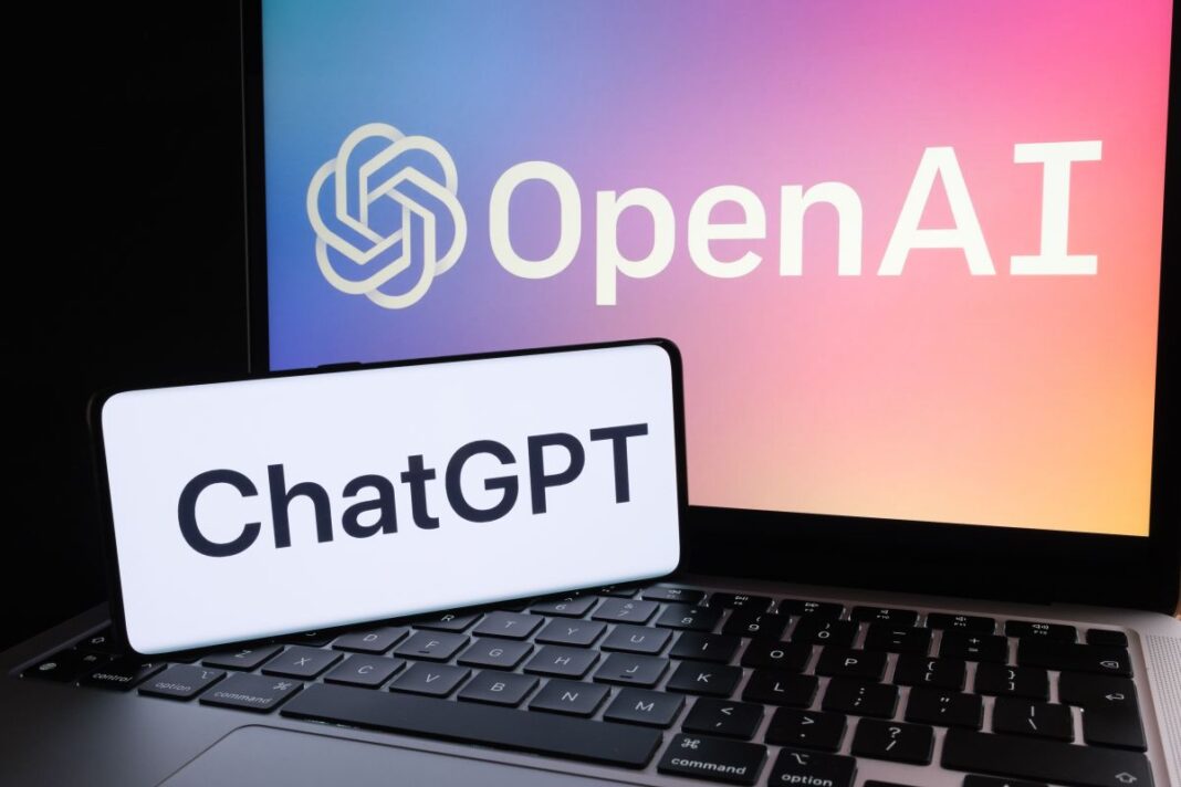 Chatgpt,Logo,Seen,On,Smartphone,And,Laptop,Display,With,Blurred