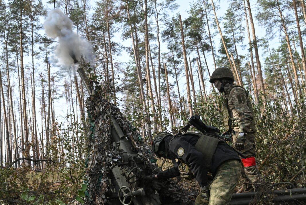 Russia Ukraine Military Operation Mortar Unit
