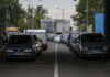 Coloane de maşini sunt formate pe autostrada pan-europeană, înainte de Punctul de Trecere a Frontierei Nădlac II