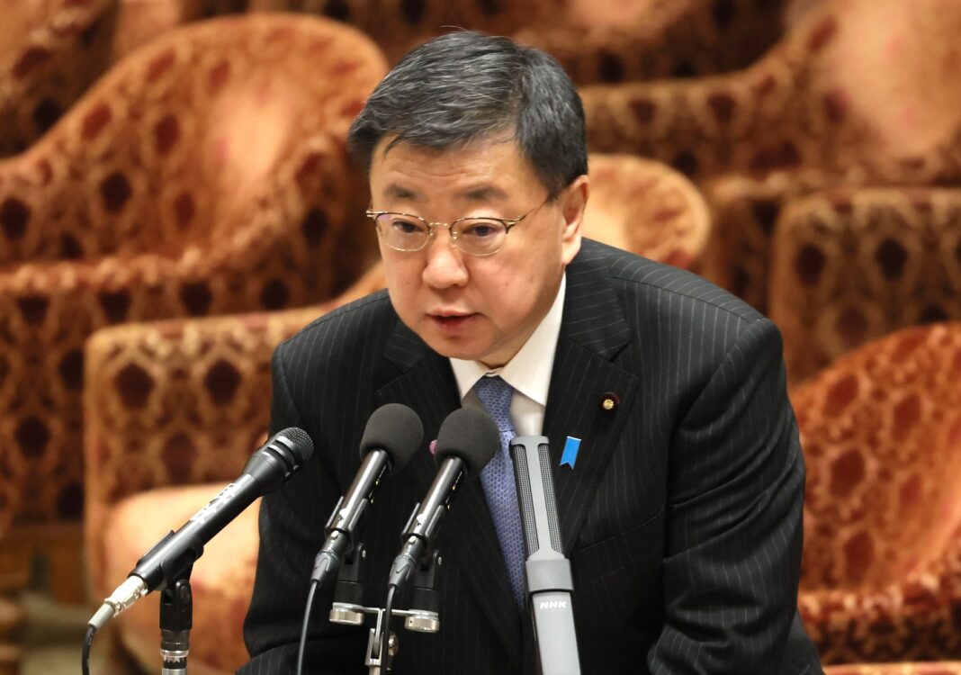 Japan's Chief Cabinet Secretary Hirokazu Matsuno attends Lower House's cabinet committee session
