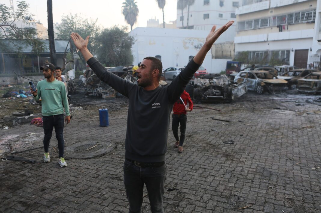 (FOCUS)MIDEAST GAZA HOSPITAL ATTACK
