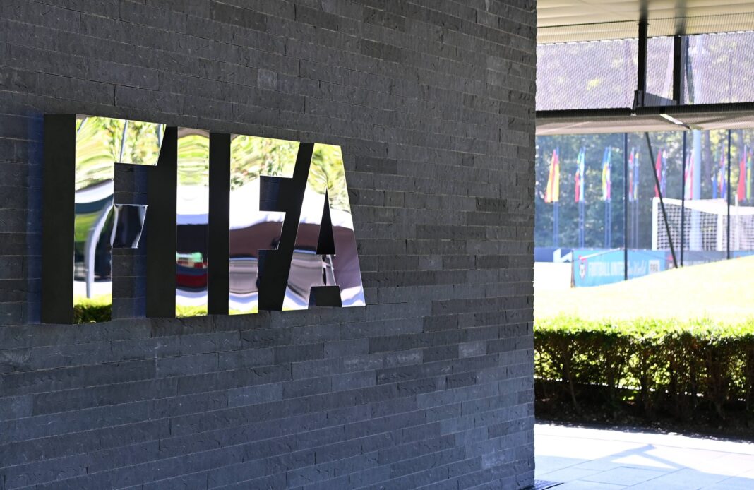 Fussball International 11.07.2023 FIFA, Aussenansicht des Home of FIFA in Zuerich mit Schriftzug *** Football Internatio