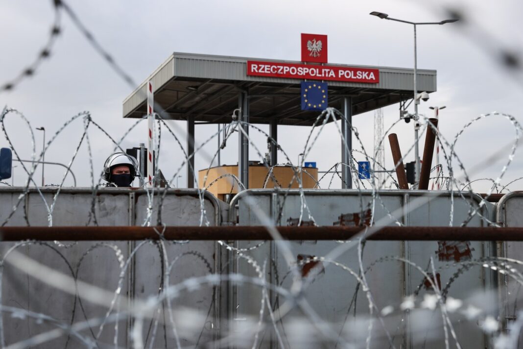 Migrants on Belarusian-Polish Border