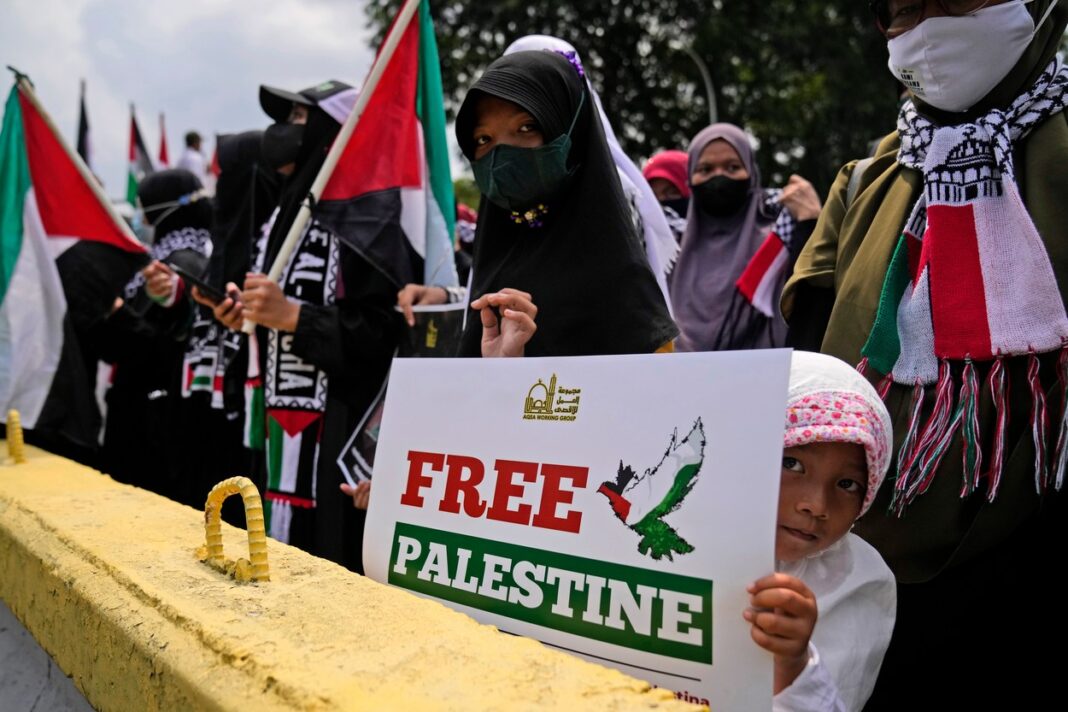 Indonesia Israel Palestinians Protest