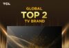 TCL Electronics, un brand lider de electronice de larg consum, a fost din nou recunoscut ca Top 2 Brand TV Global de către compania de cercetare de piață Omdia.