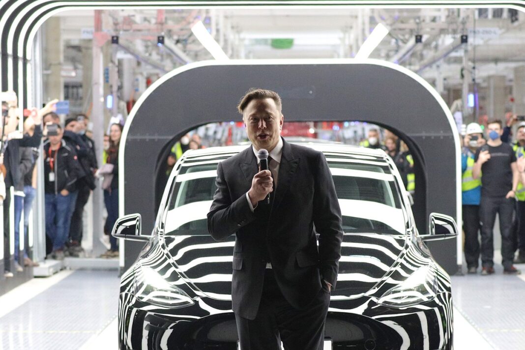 Tesla Gigafactory opening day, Gruenheide, Germany - 22 Mar 2022