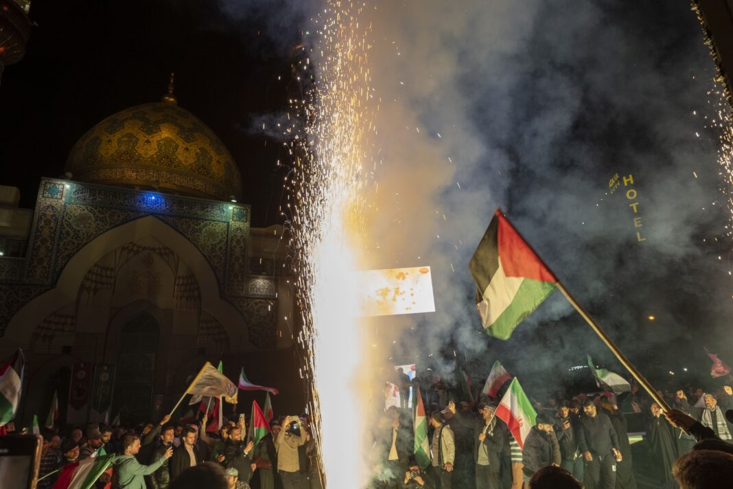 Iranians Celebrate Iran's IRGC Missile And UAV Attack Against Israel, Tehran - 14 Apr 2024